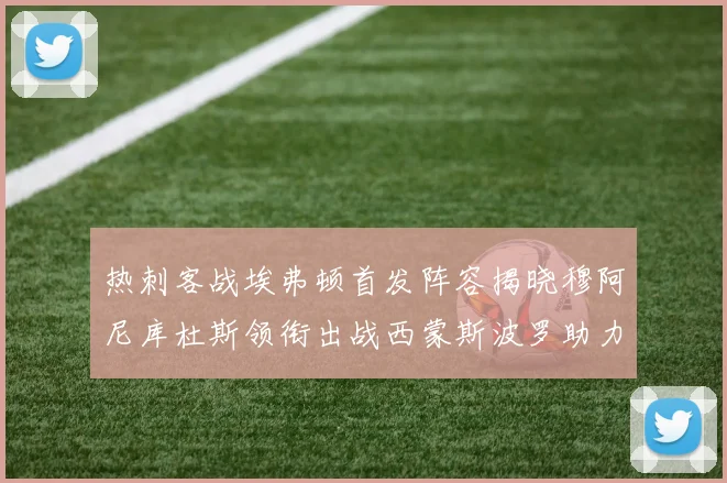 热刺客战埃弗顿首发阵容揭晓穆阿尼库杜斯领衔出战西蒙斯波罗助力